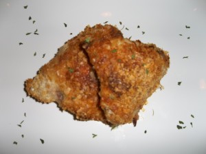 This baked fried chicken looks just like traditional fried chicken.