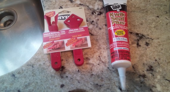 You need caulk, a caulk removing tool, and caulking tool to get the job done right.