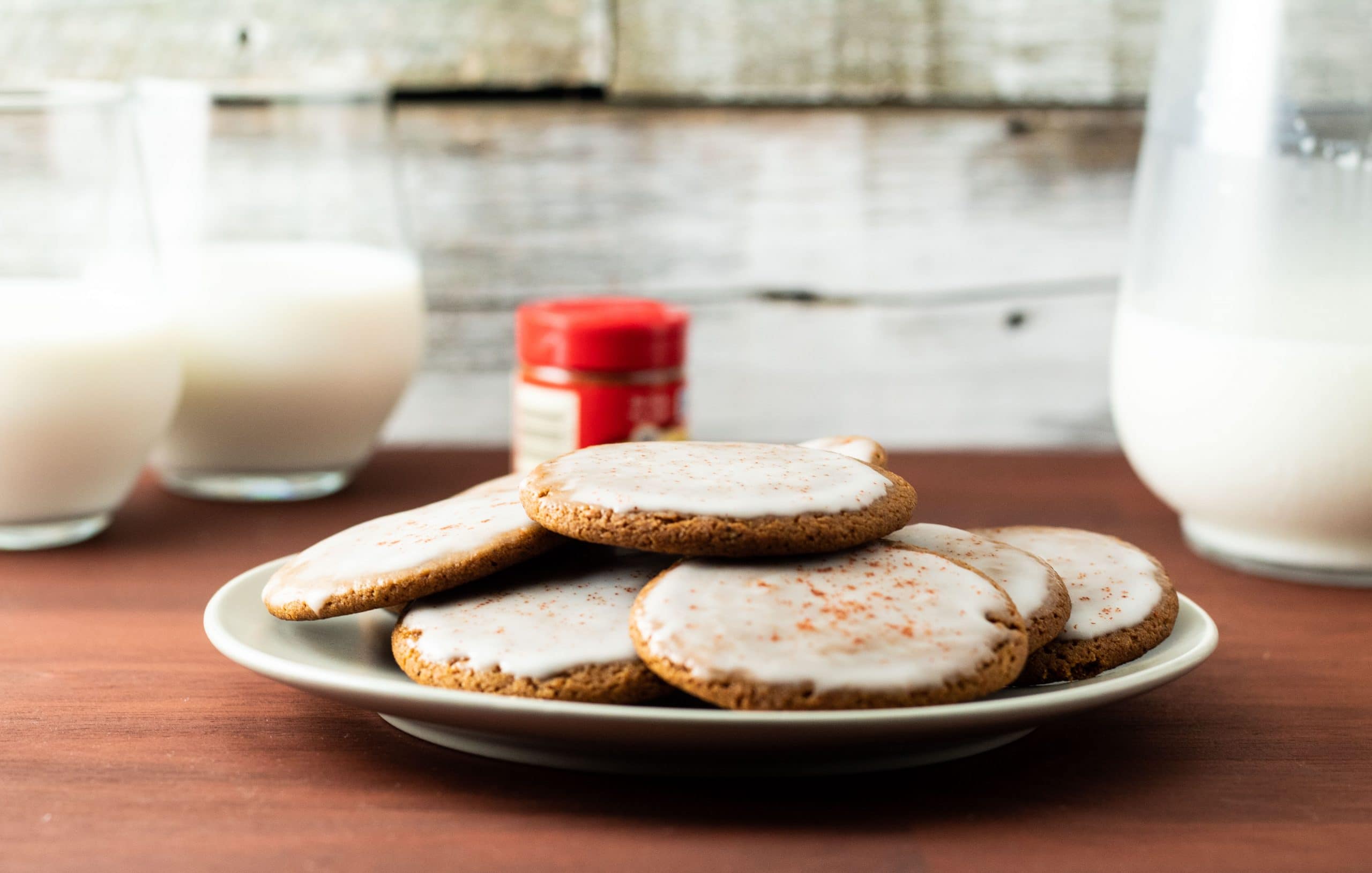 This is an image of our ginger ale cookies on a plate.