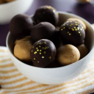 This is a featured image for our old fashioned peanut butter balls.