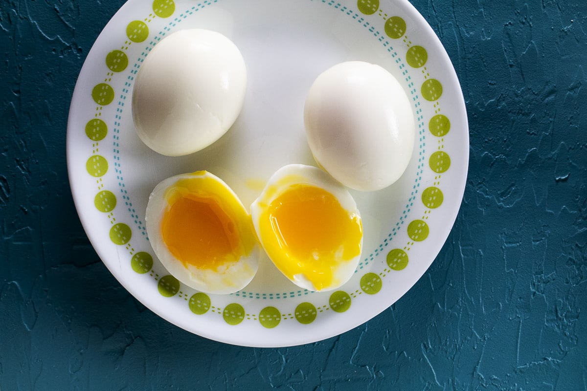 This is an image of a soft-boiled egg, which is what we like for our ramen bowls.