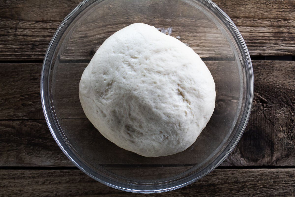 This is an image of the bao bun dough before it is left to rise.