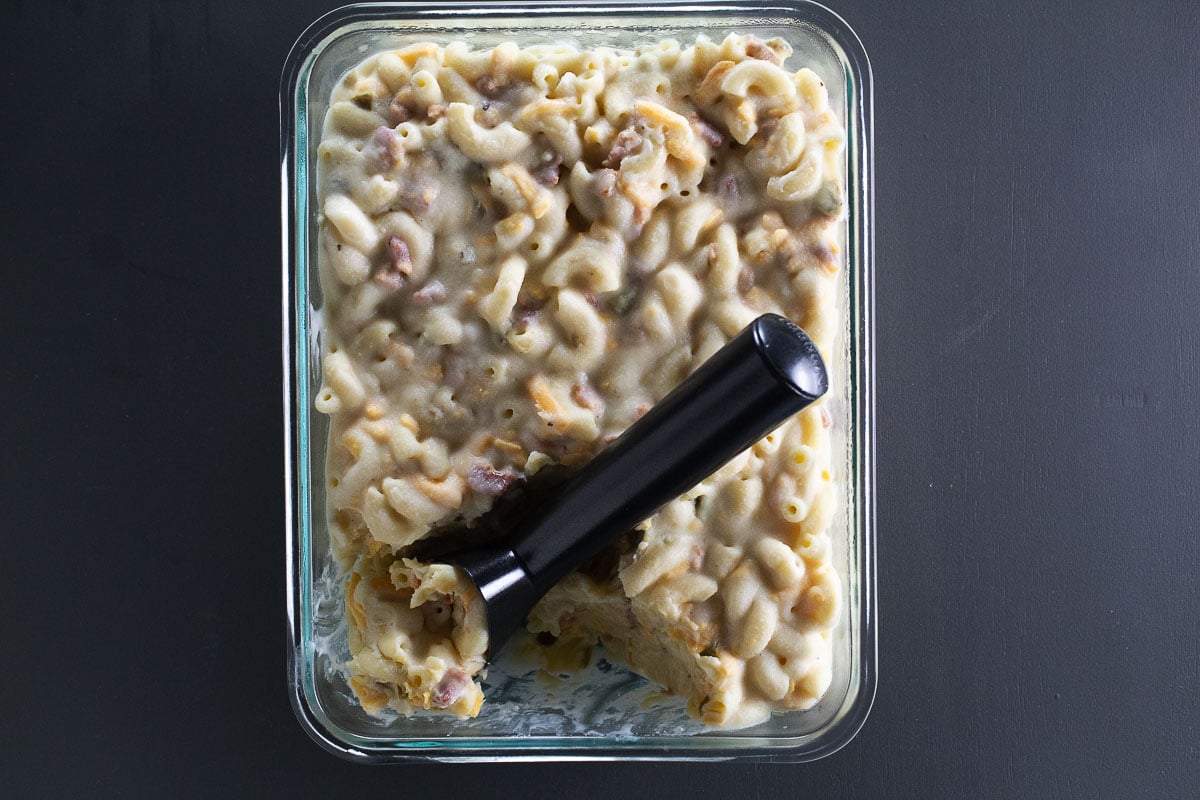 This is the fully set jalapeno popper mac and cheese.