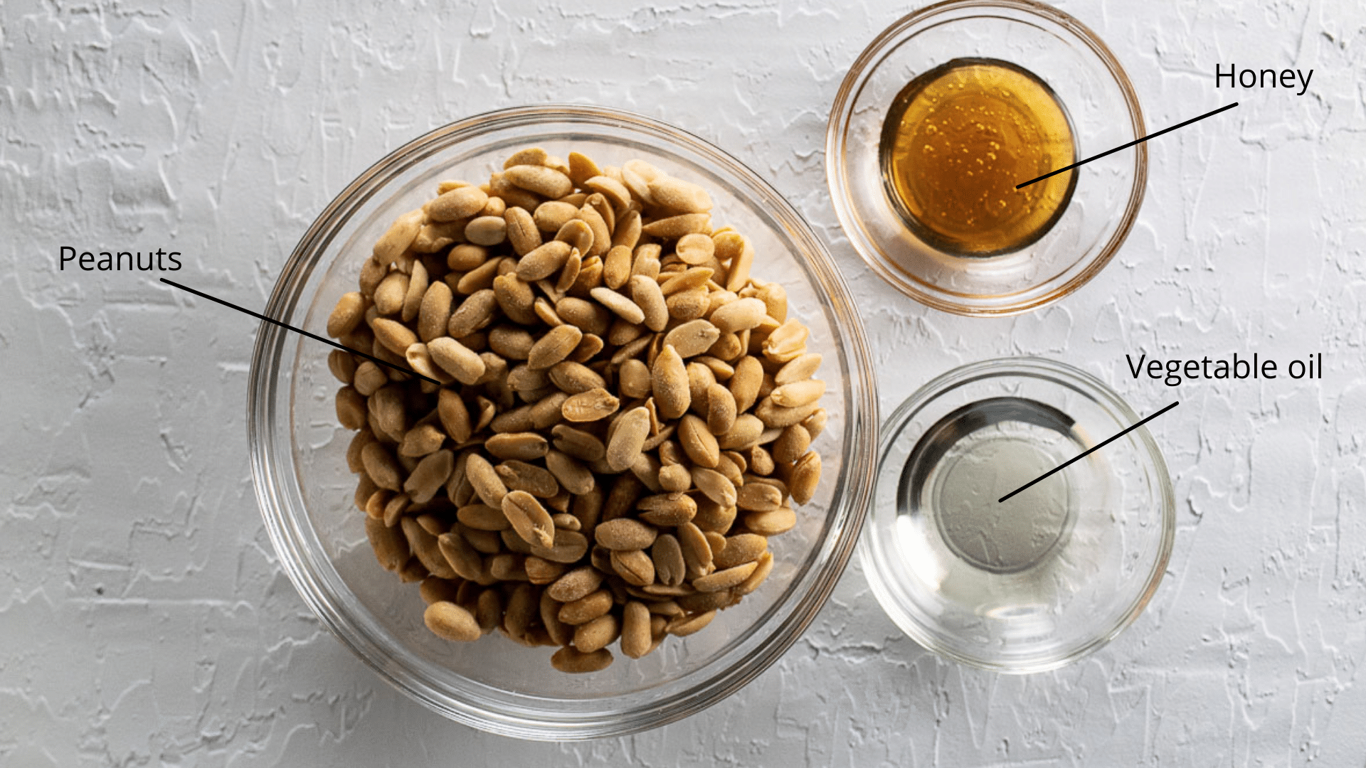 Gourmet peanut butter ingredients.