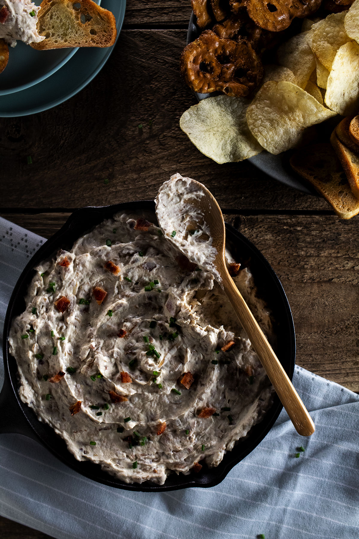 This is an image of our slow cooker caramelized onion bacon dip.