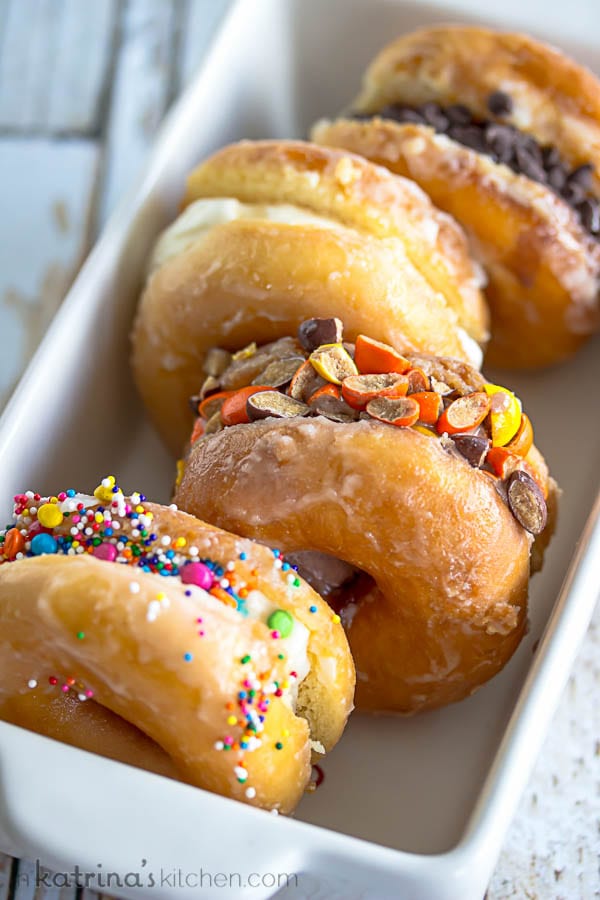 Donut ice cream sandwiches from In Katrina's Kitchen.