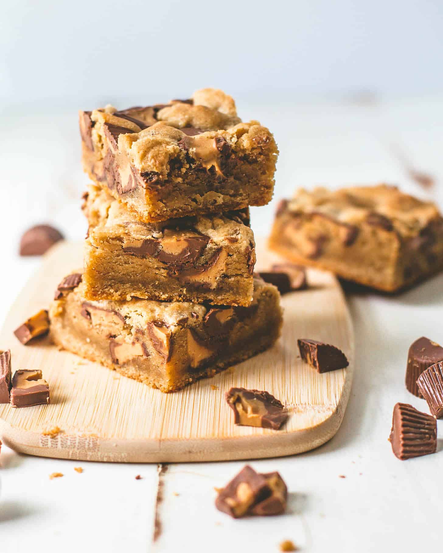 Peanut butter cup cookie bars from the Inquiring Chef.