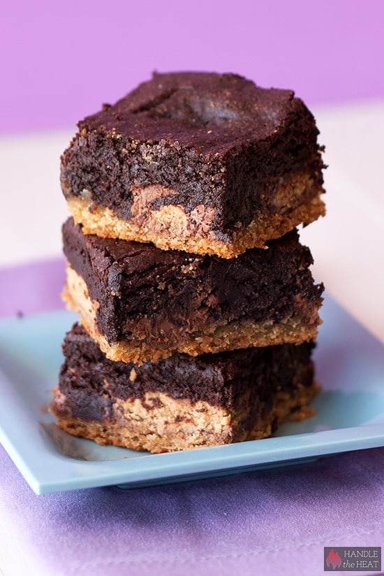 Peanut Butter slutty brownies from Handle The Heat.