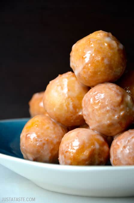 Easy homemade doughnut holes from Just a Taste.