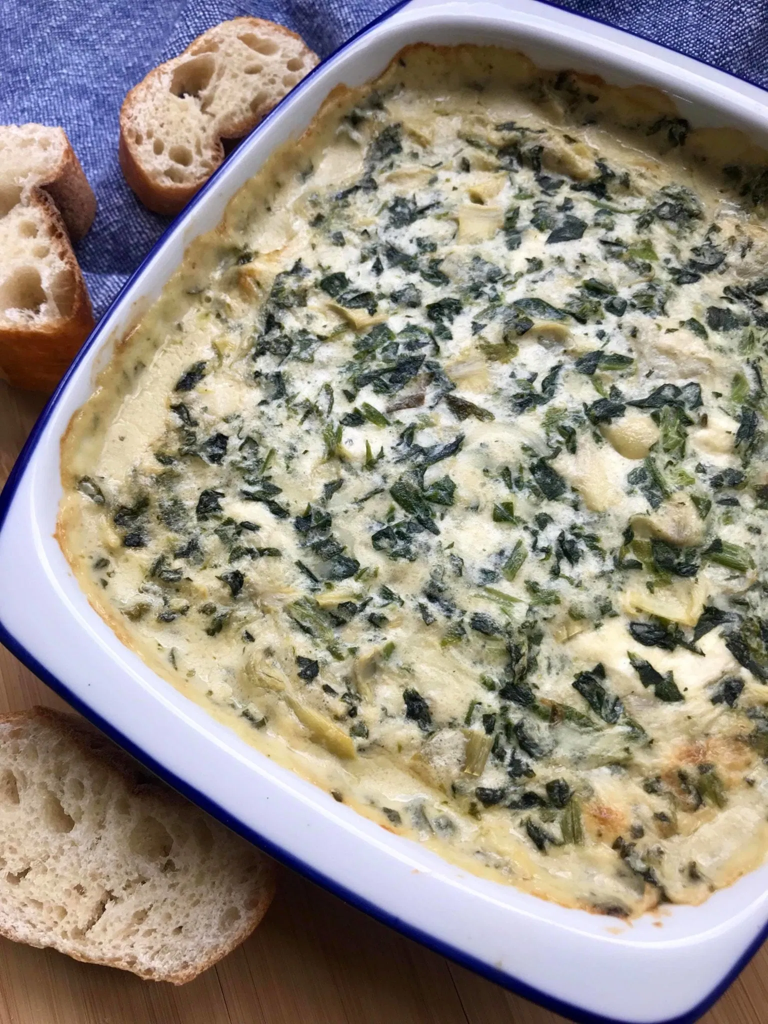 Copycat Applebee's spinach dip from Clarks Condensed.