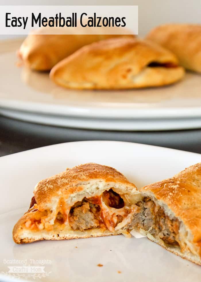 Easy meatball calzones from Thoughts Of A Crafty Mom.