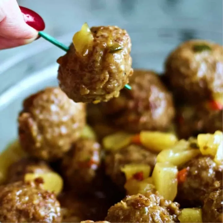 Hawaiian meatballs from Homemade Food Junkie.