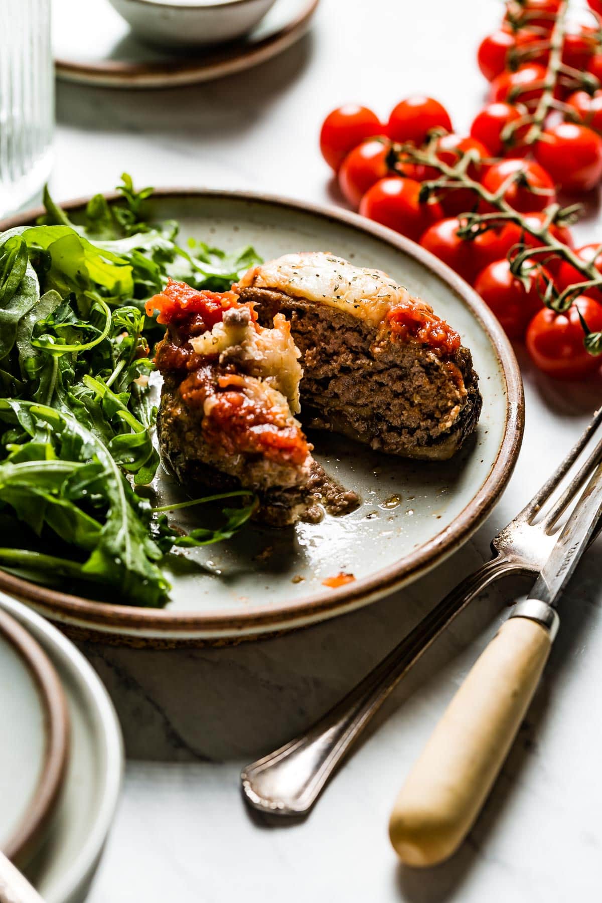 Stuffed portabella mushroom caps from Healthy Seasonal Recipes. 