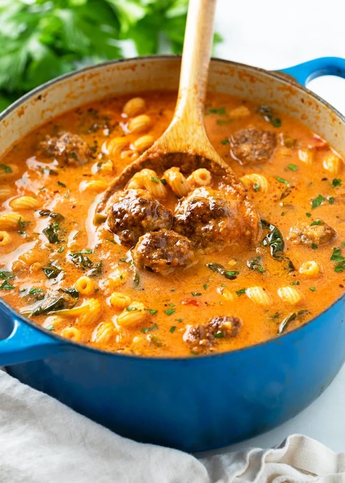 Meatball soup from The Cozy Cook.