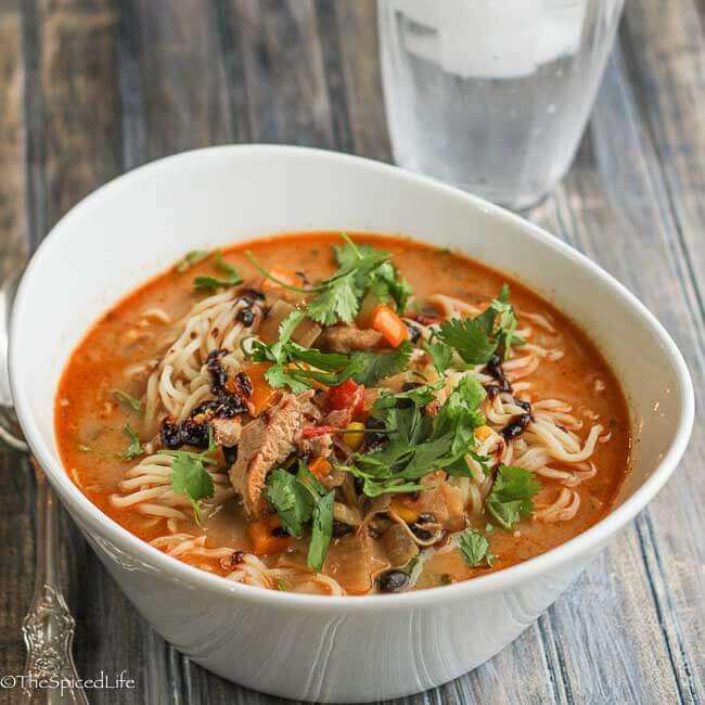 Mexican ramen bowl from The Spiced Life.