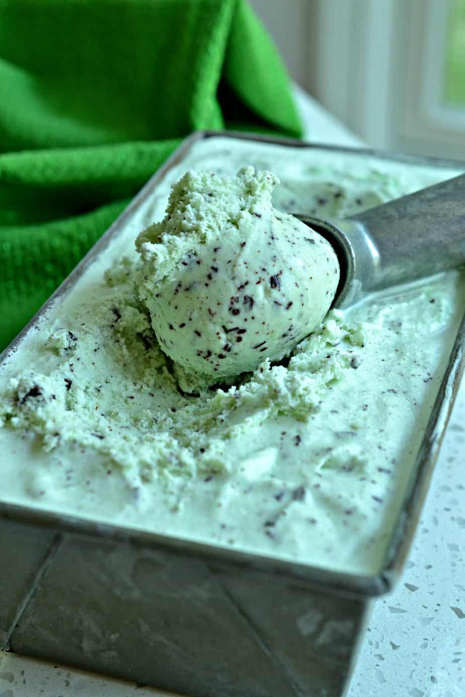 Mint chocolate chip ice cream from Small Town Woman.