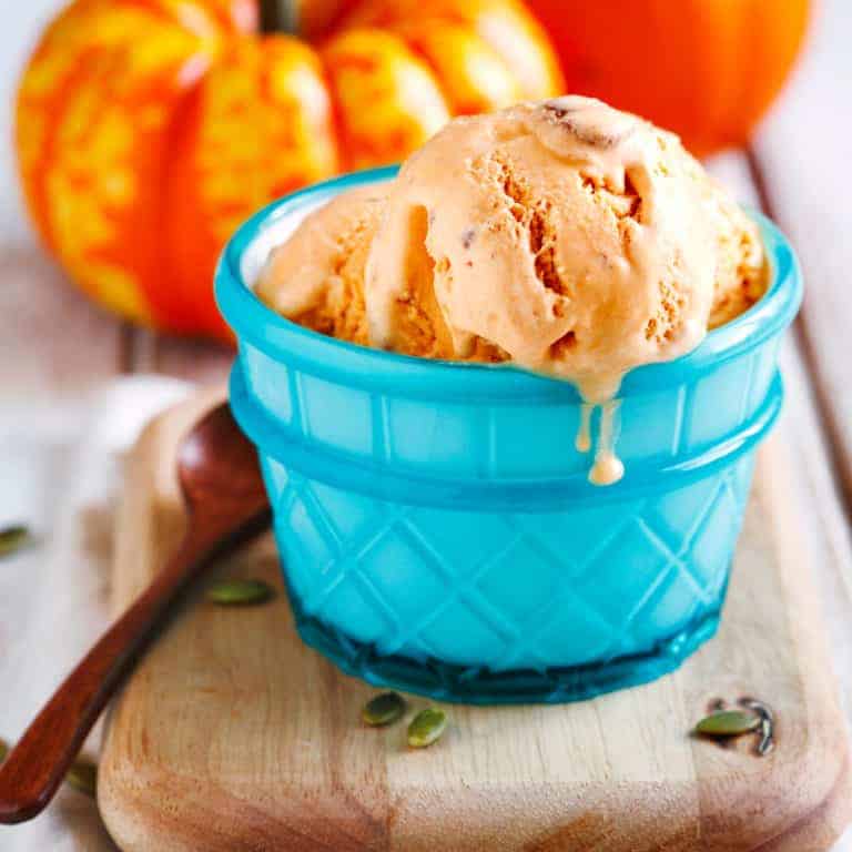 Pumpkin pie ice cream from Daring Gourmet.