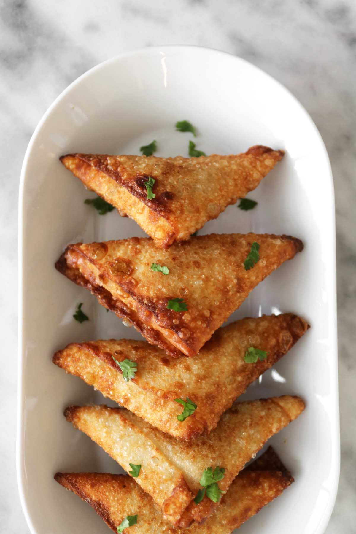 Beef samosas from Matbakh. Easy beef recipes.