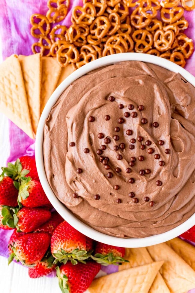 Brownie batter dip from Play Party Plan.