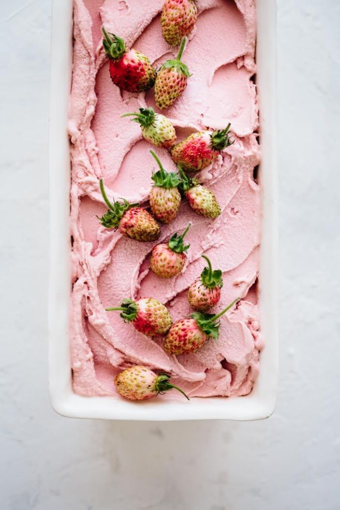 Roasted balsamic strawberry ice cream from Beyond Sweet and Savory.