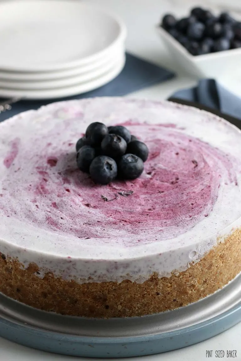 Blueberry ice cream tart from Pint Sized Baker.