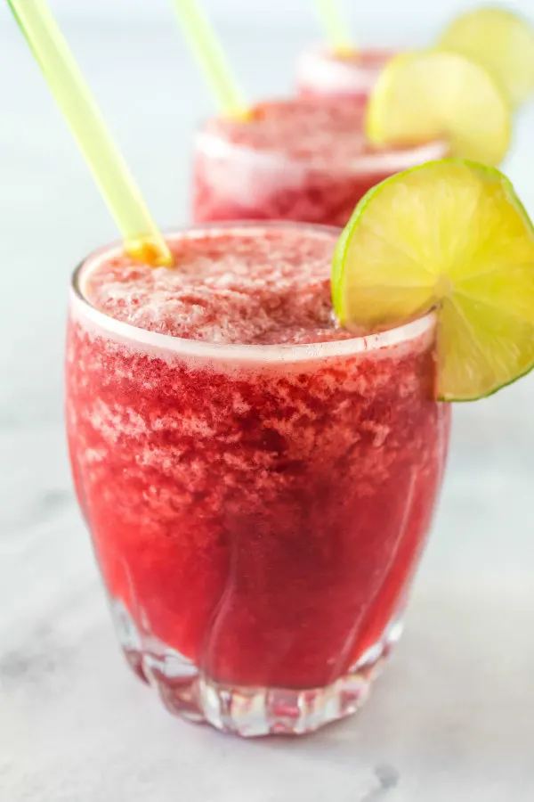 Cherry lime slushies from Recipe Boy.