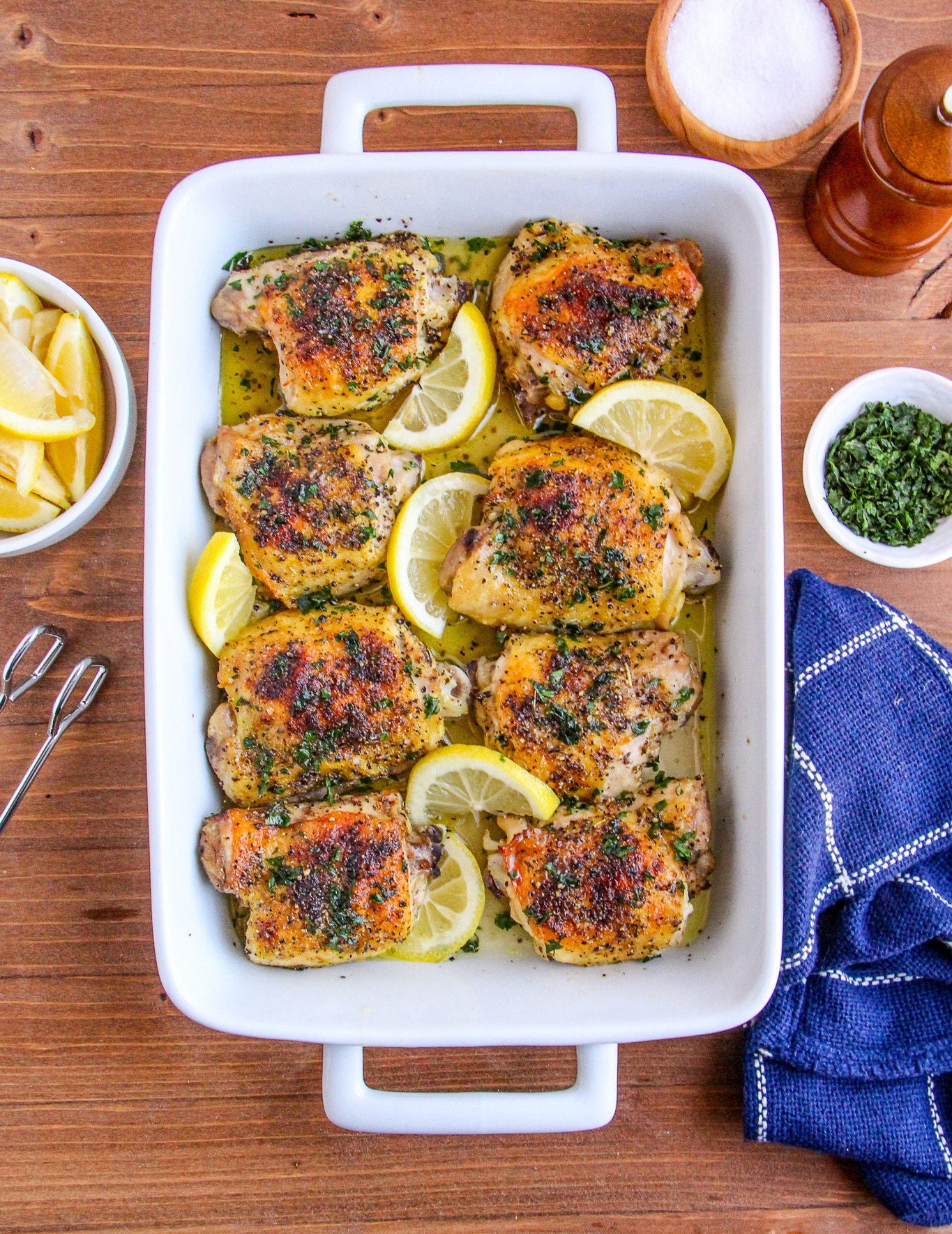 Lemon pepper chicken thighs from New South Charm.