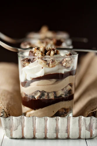 Peanut Butter Tagalong Parfait from My Baking Addiction.