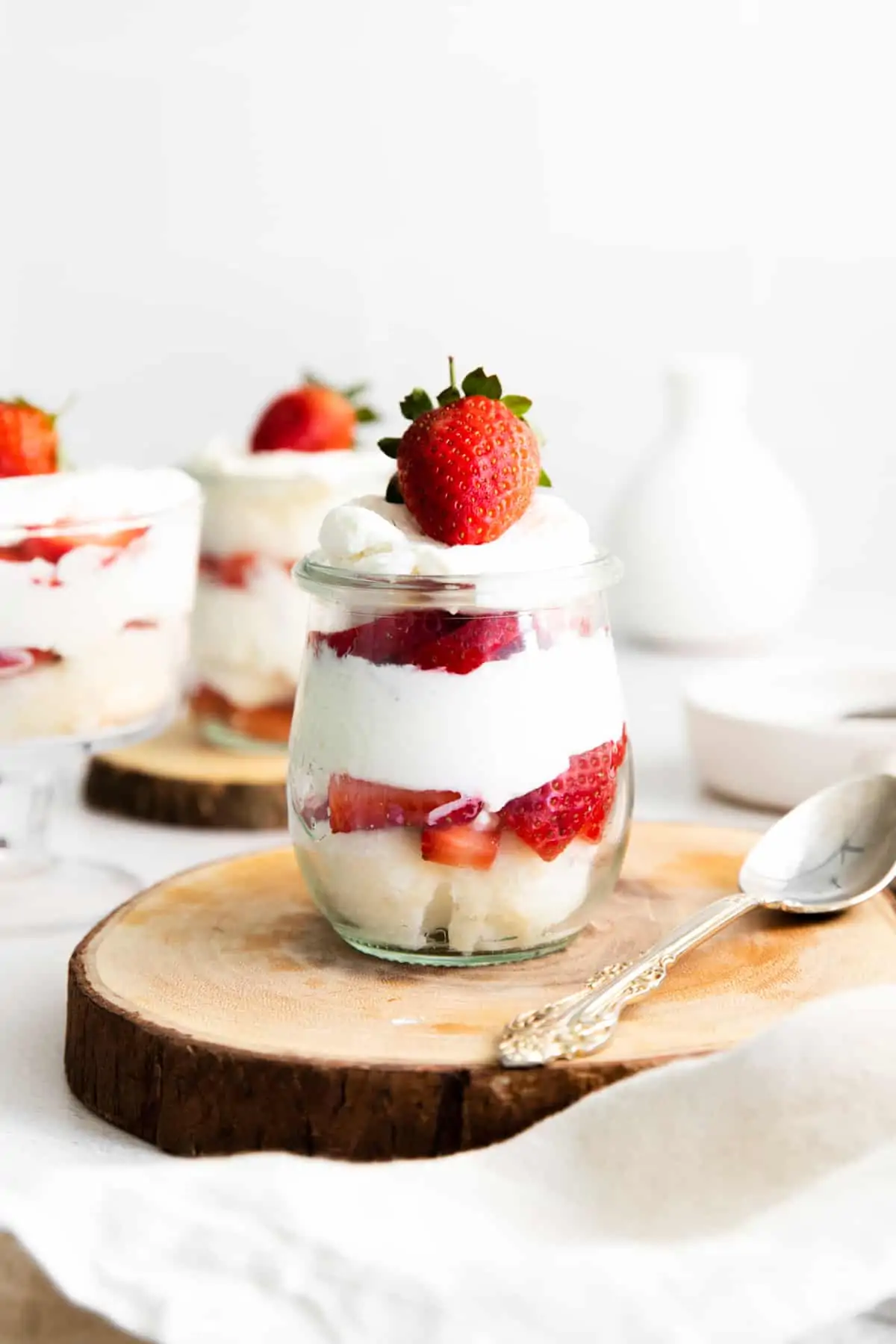 Strawberry shortcake trifles from Crayons and Cravings.