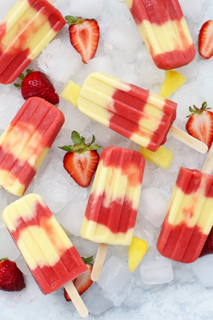 Lava flow popsicles from One Lovely Life.