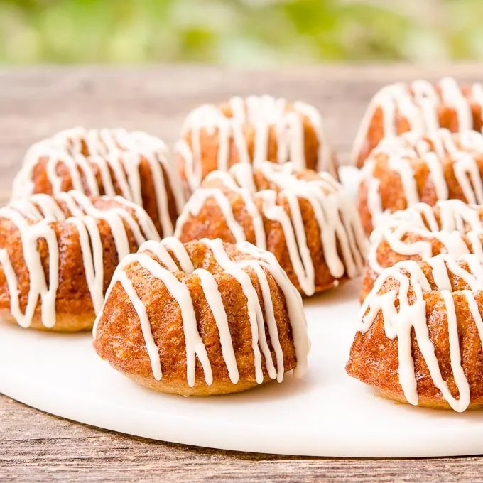 White Russian mini bundt cakes from Magnolia Days.