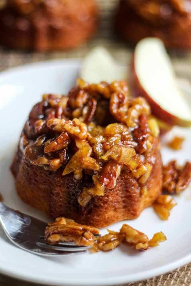 Caramel Apple Mini Cakes from What Molly Made.