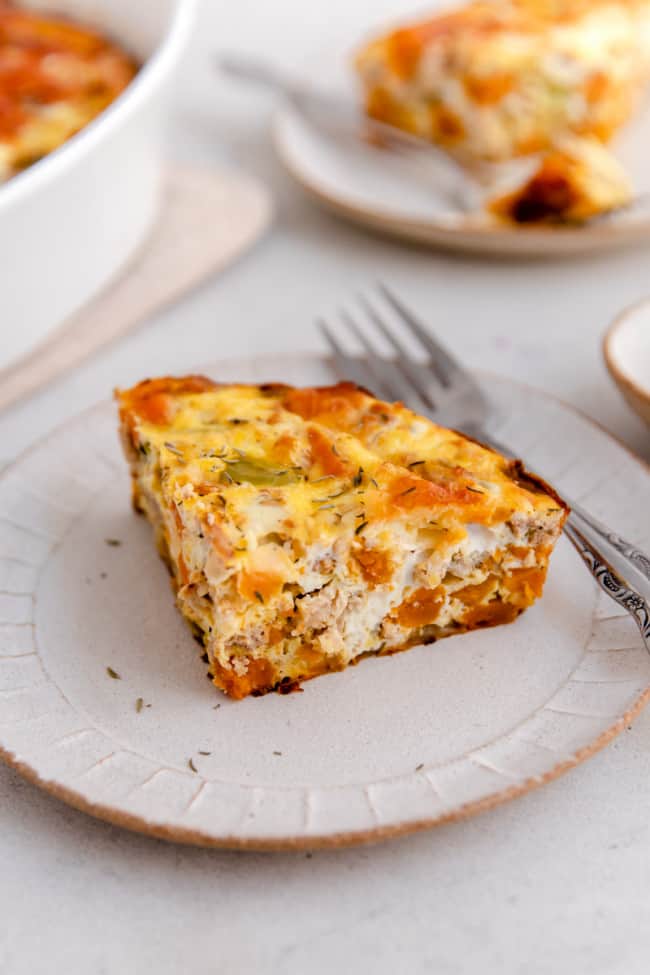 Image of sweet potato egg breakfast casserole from Erin Lives Whole.