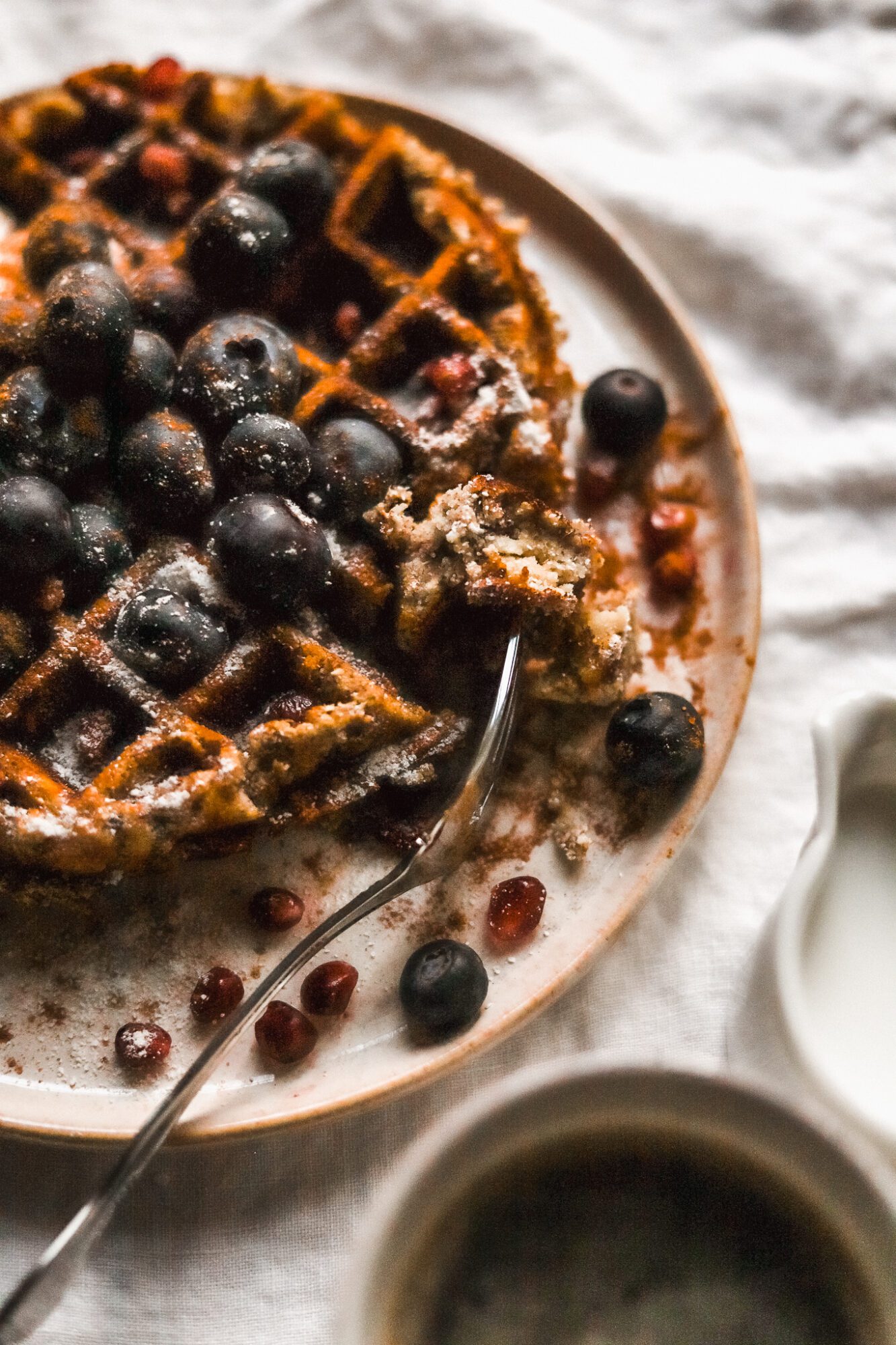 Image of paleo sweet potato waffles.