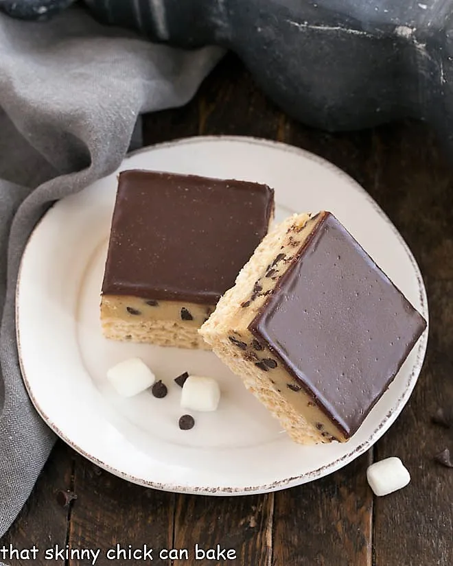 Cookie dough rice Krispies treats from That Skinny Chick Can Bake.