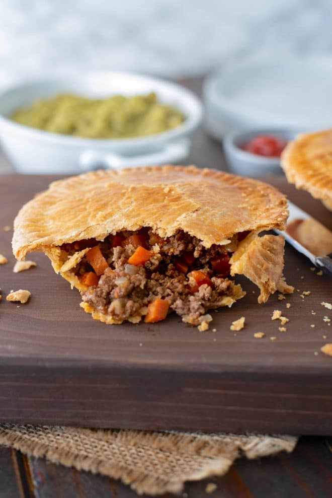 This is an image of minced beef and onion pies from Culinary Ginger.