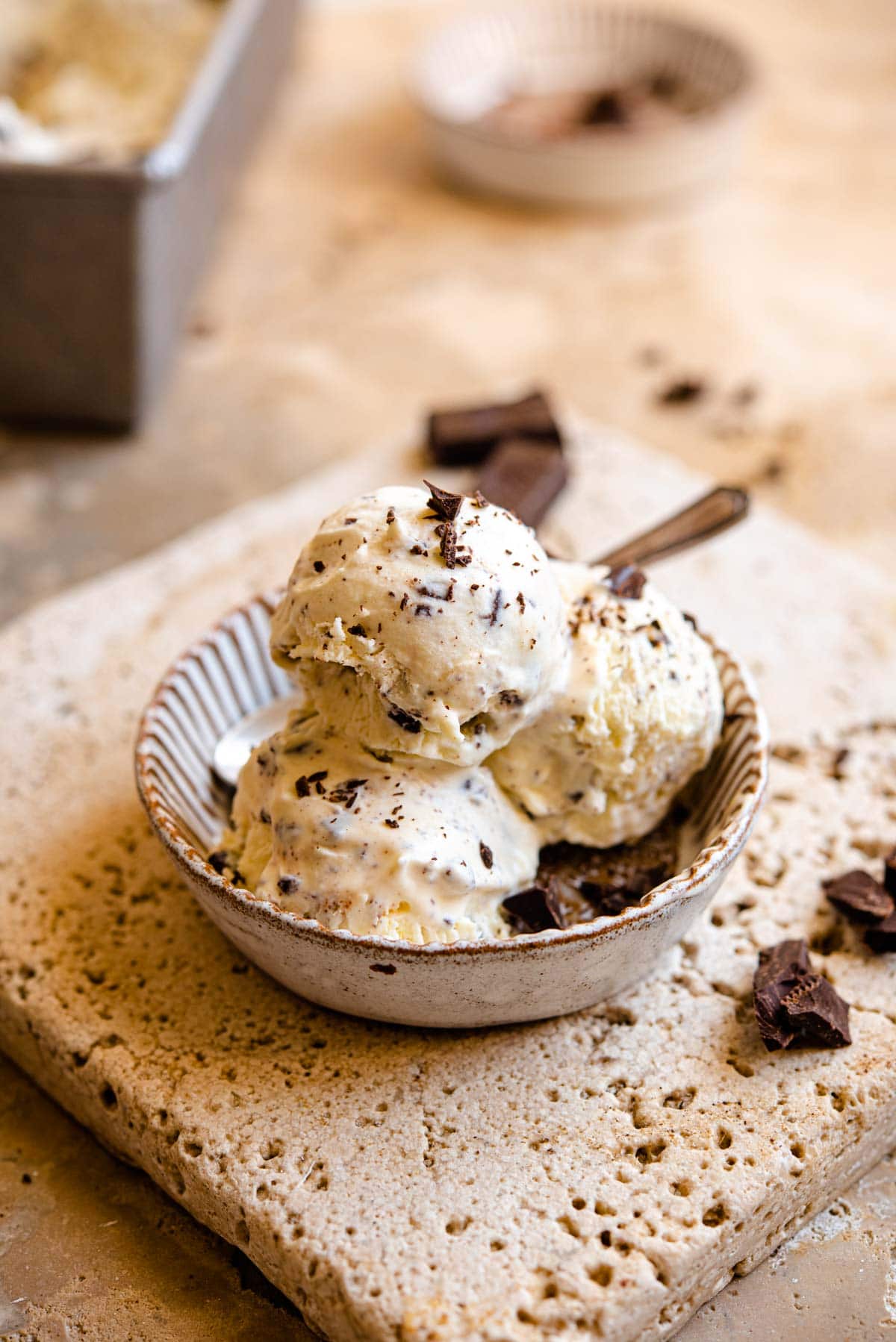 Image of Stracciatella Gelato from The Rustic Kitchen, an easy Italian dessert recipe.