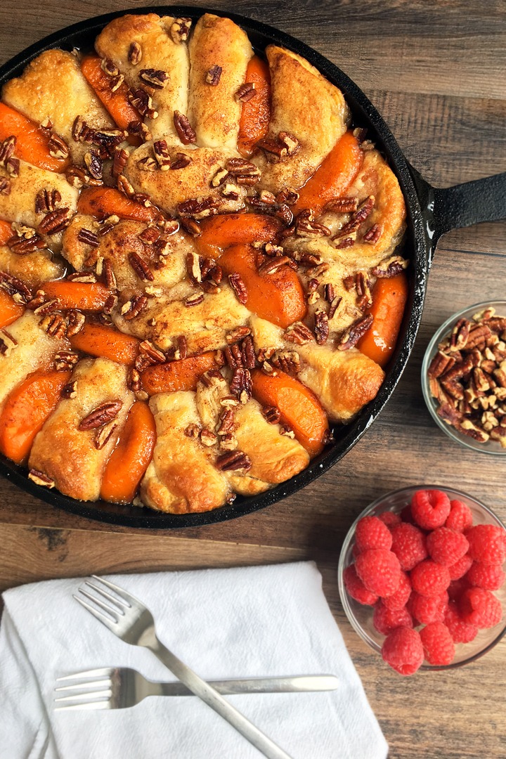 This is an image of sweet potato sticky biscuits from Cherry And Spice.