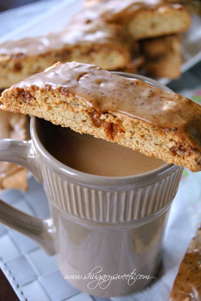 Caramel macchiato biscotti from Shugary Sweets.