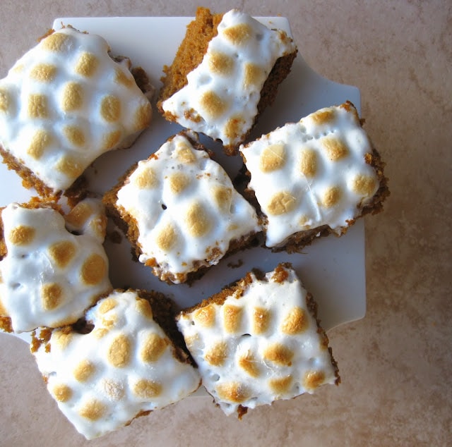 This is an image of sweet potato blondies from stew or story.