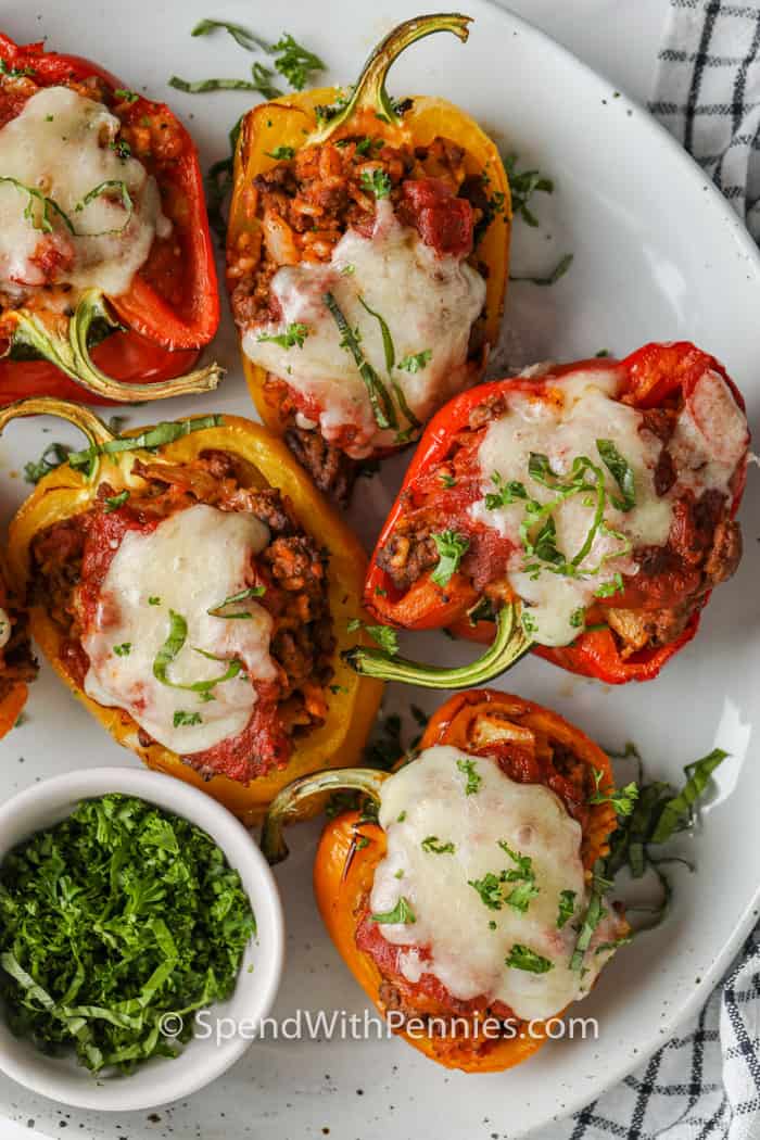 Air Fryer Stuffed Bell Peppers from Spend With Pennies.