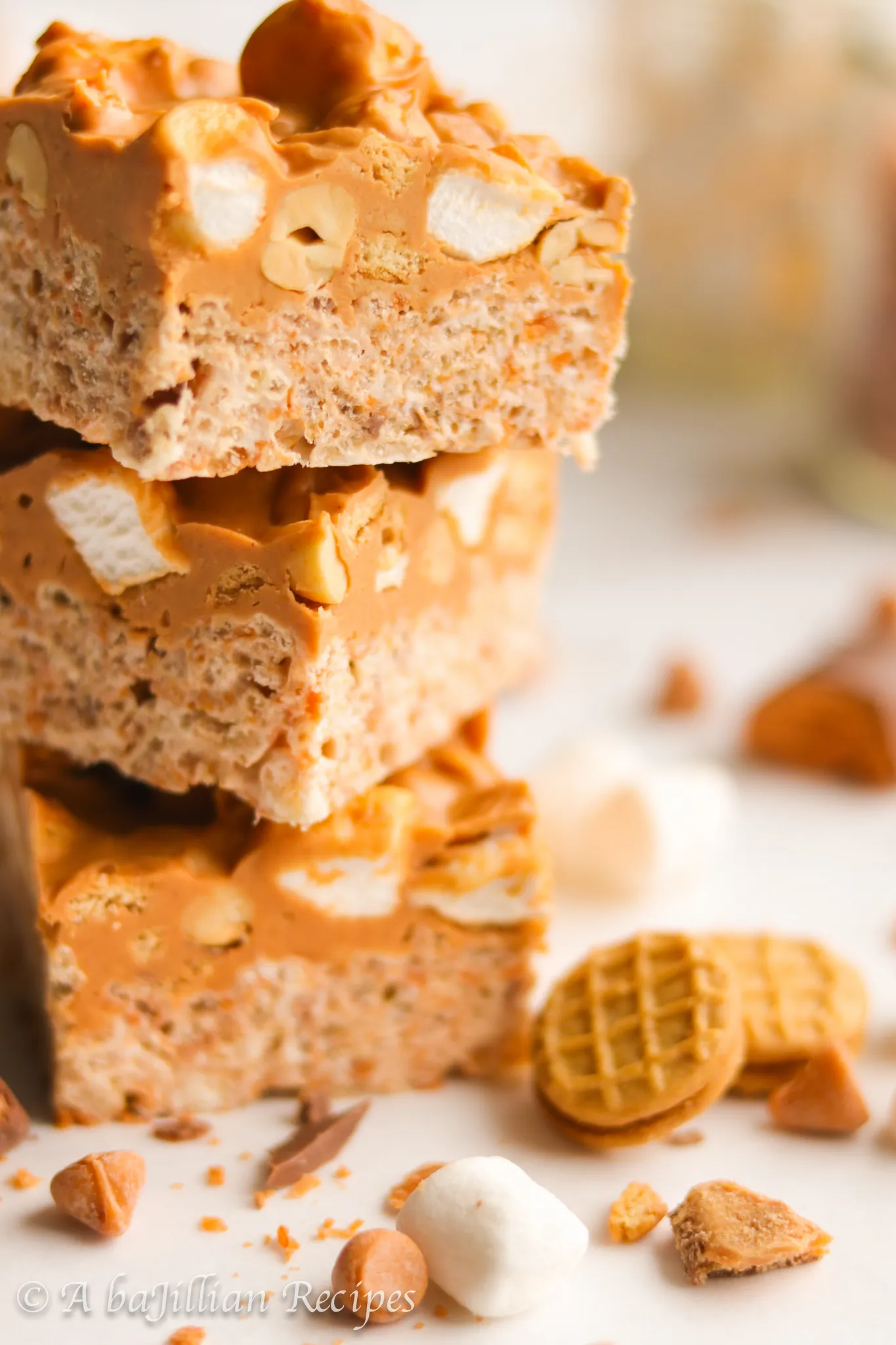 Butterscotch rice krispies treats from A BaJillian recipes.