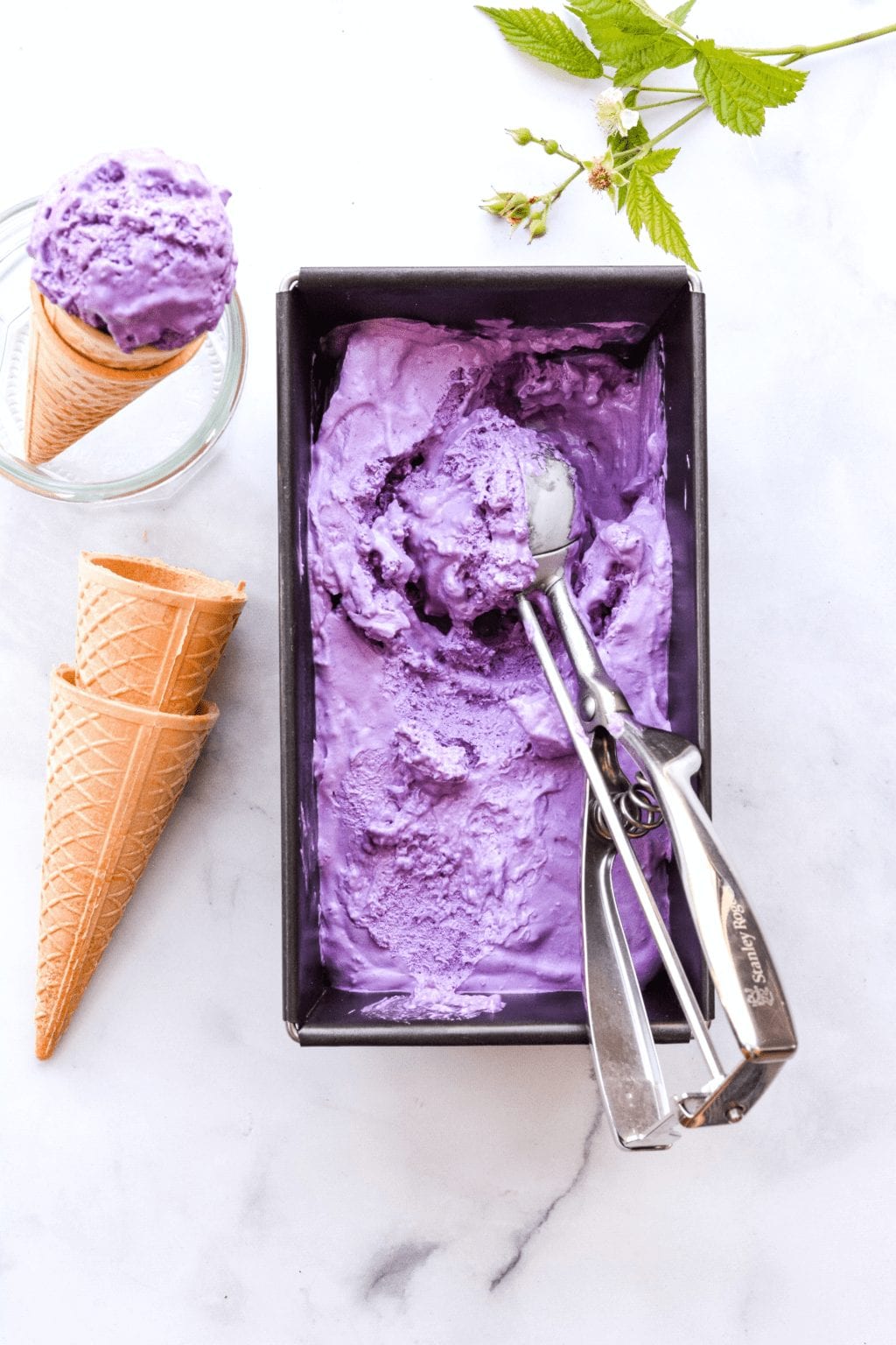 Ube ice cream from Dwell By Michelle.