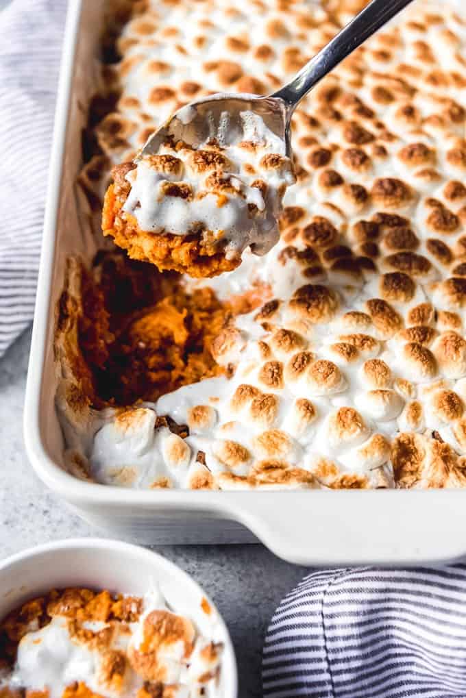 Sweet potato casserole with marshmallows from House Of Nash Eats.