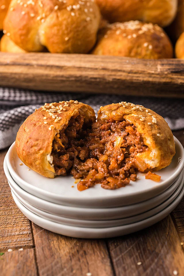 Air Fryer Unsloppy Joes Biscuit Pockets from XOXOBella.