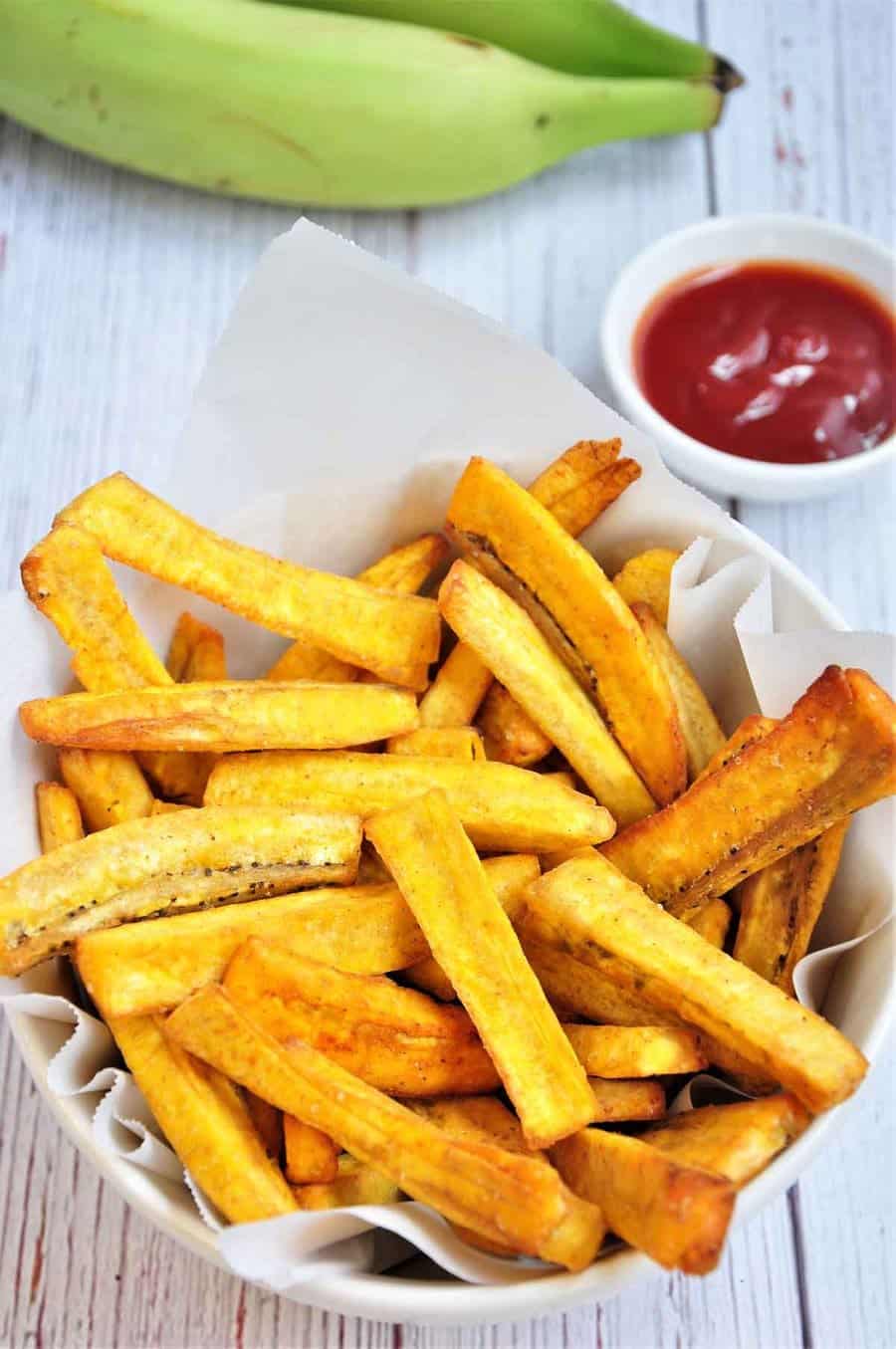 Plantain fries in a bowl.