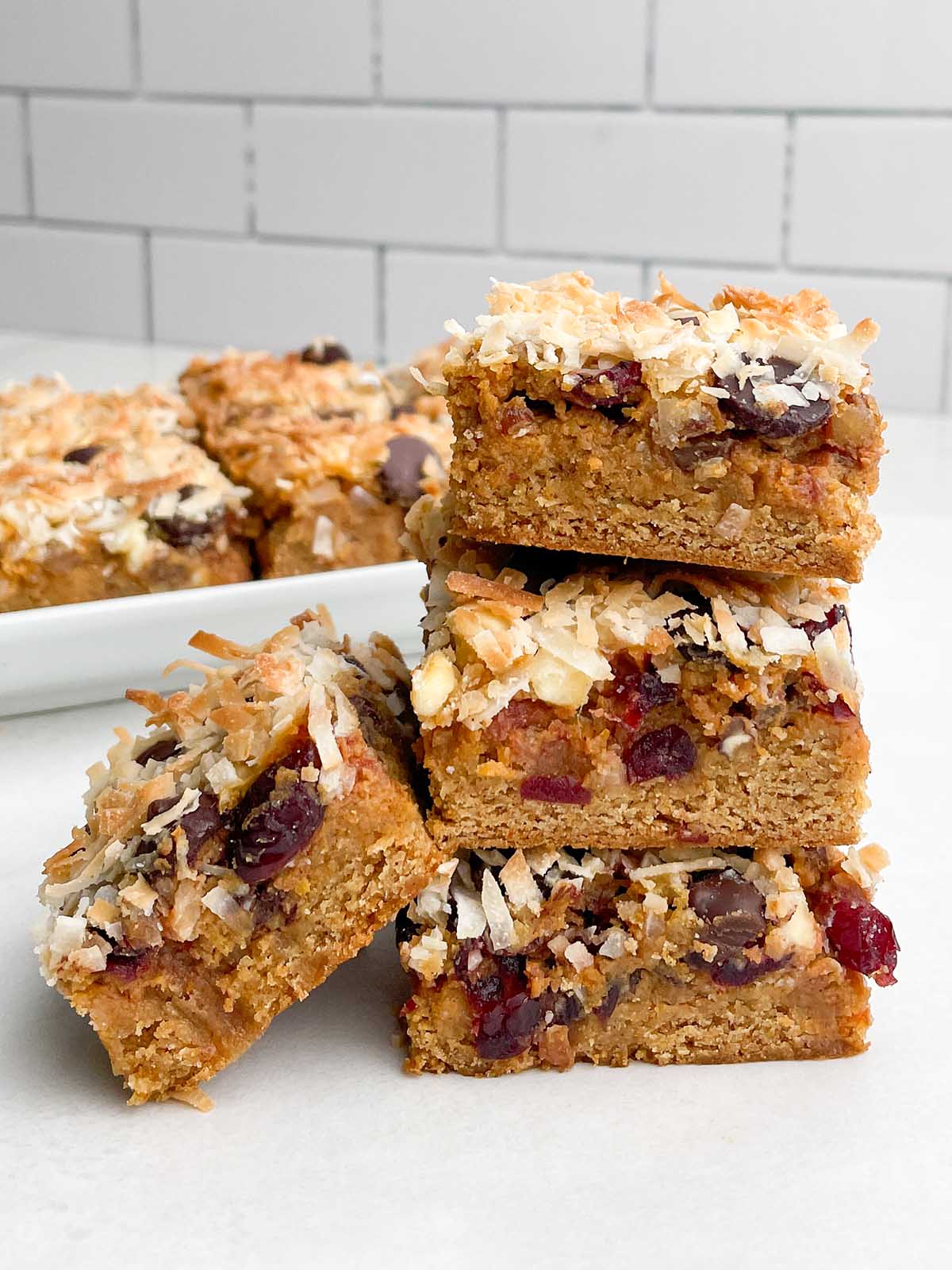 Stack of pumpkin spice cake bars.