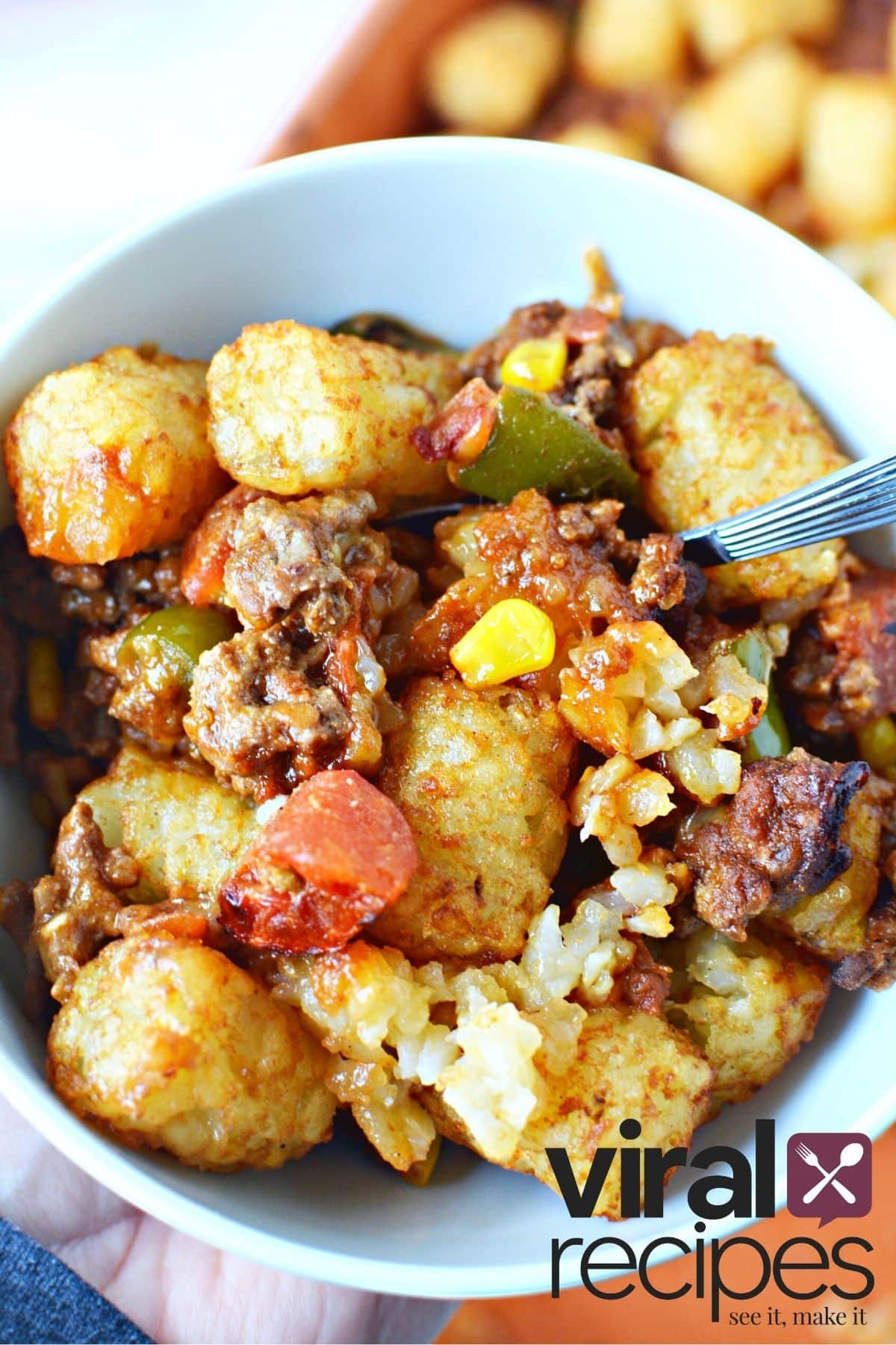 Bowl full of cowboy casserole.