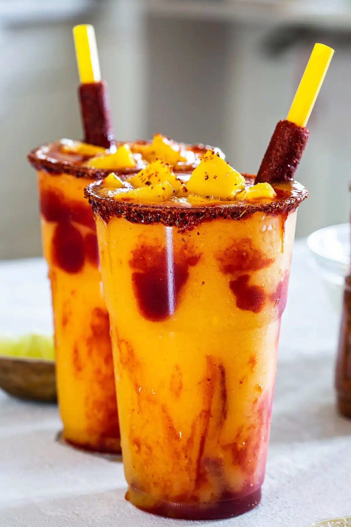 Two cups with mangonada.