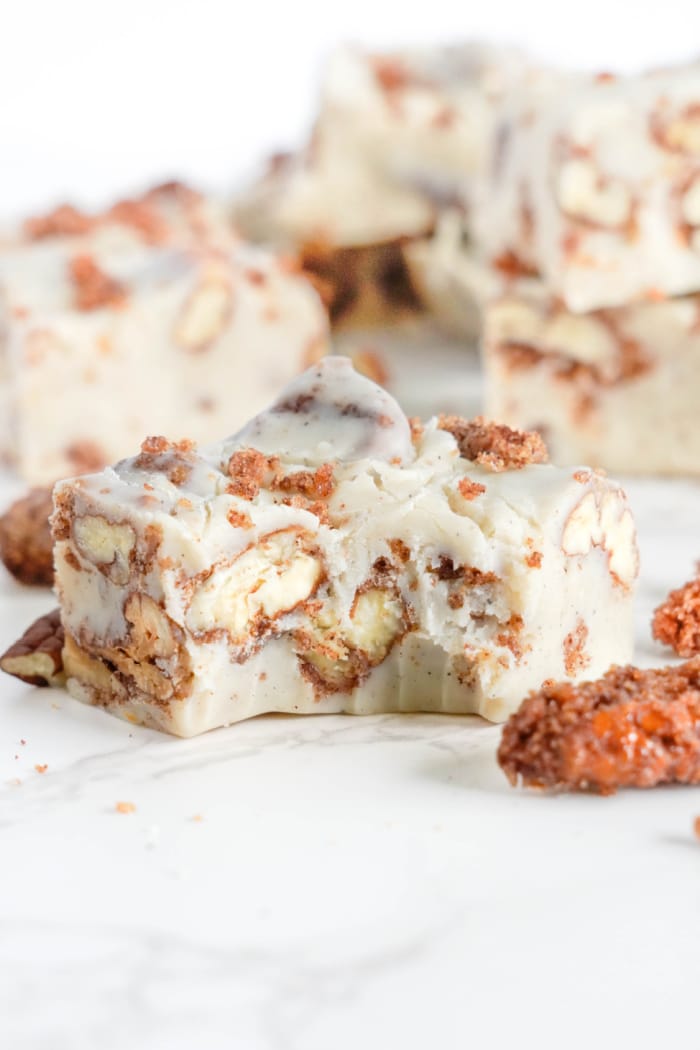 Candied pecan fudge recipe.